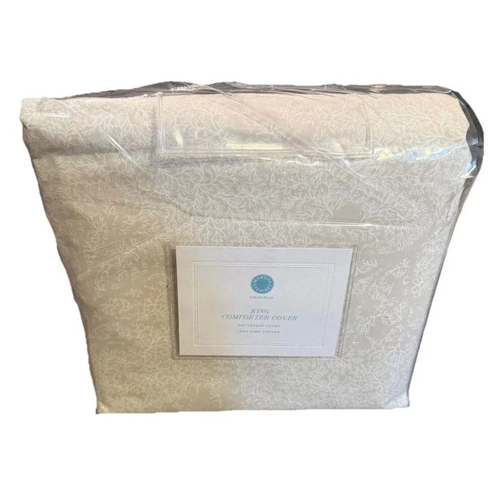 Martha Stewart King Comforter Mist 360 TC 100% Pima Cotton Bedding CSKCCMS822